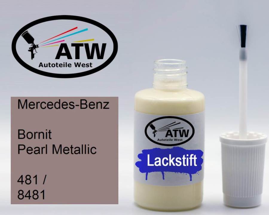 Mercedes-Benz, Bornit Pearl Metallic, 481 / 8481: 20ml Lackstift, von ATW Autoteile West.